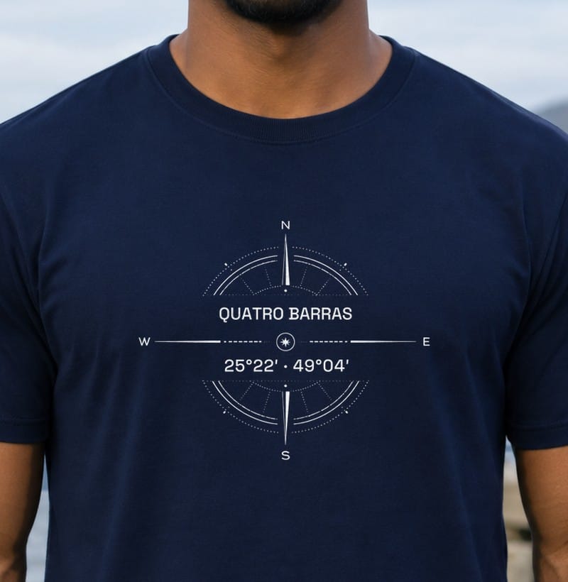 Camiseta Coordenadas de Quatro Barras