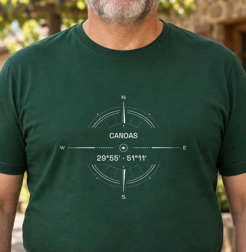 Camiseta Coordenadas de Canoas