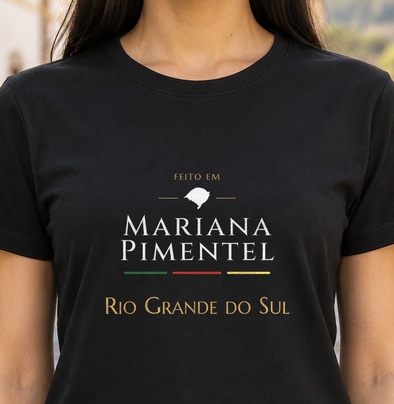 Camiseta Feito em de Mariana Pimentel