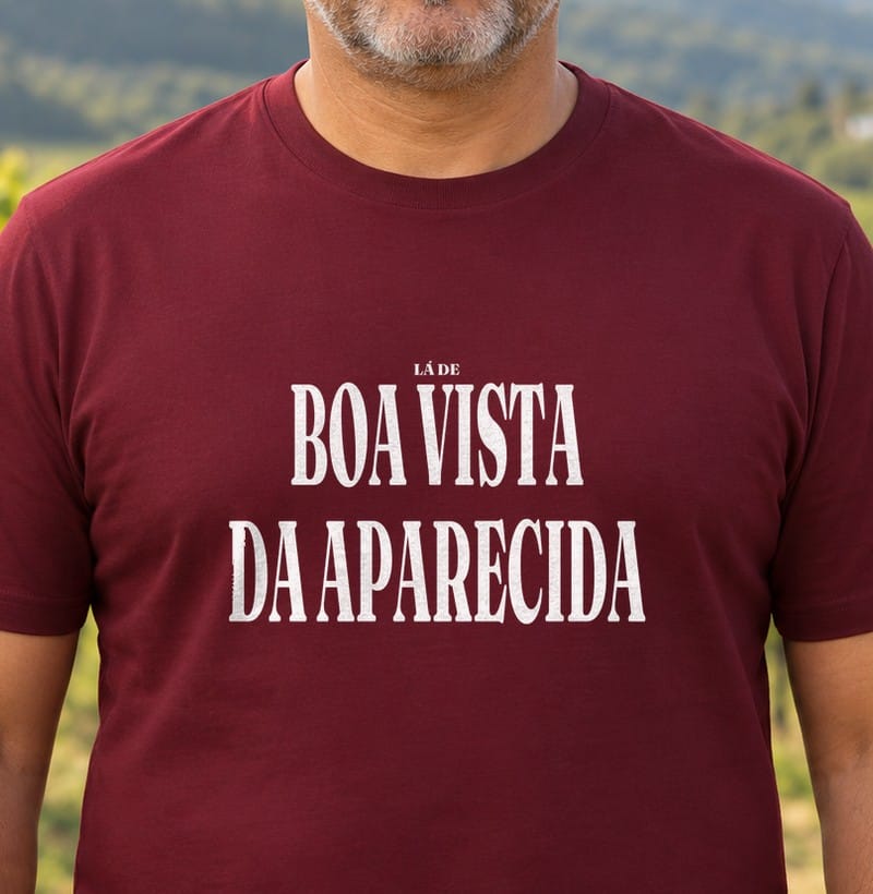 Camiseta Tipografia de Boa Vista da Aparecida