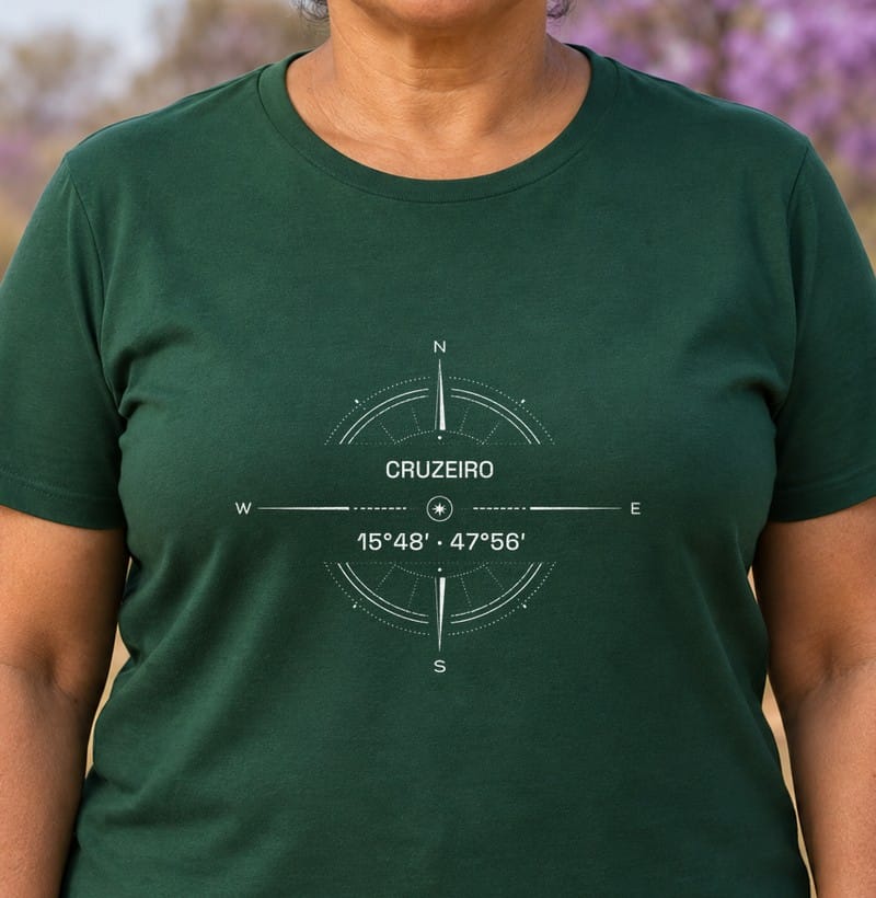 Camiseta Coordenadas de Cruzeiro