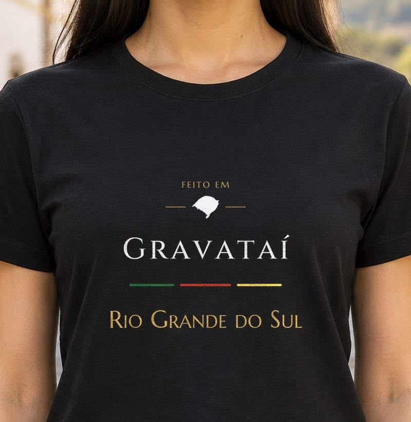 Camiseta Feito em de Gravataí