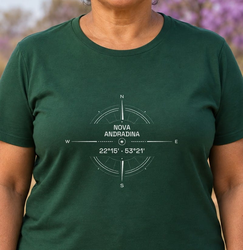 Camiseta Coordenadas de Nova Andradina