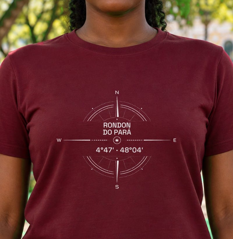 Camiseta Coordenadas de Rondon do Pará