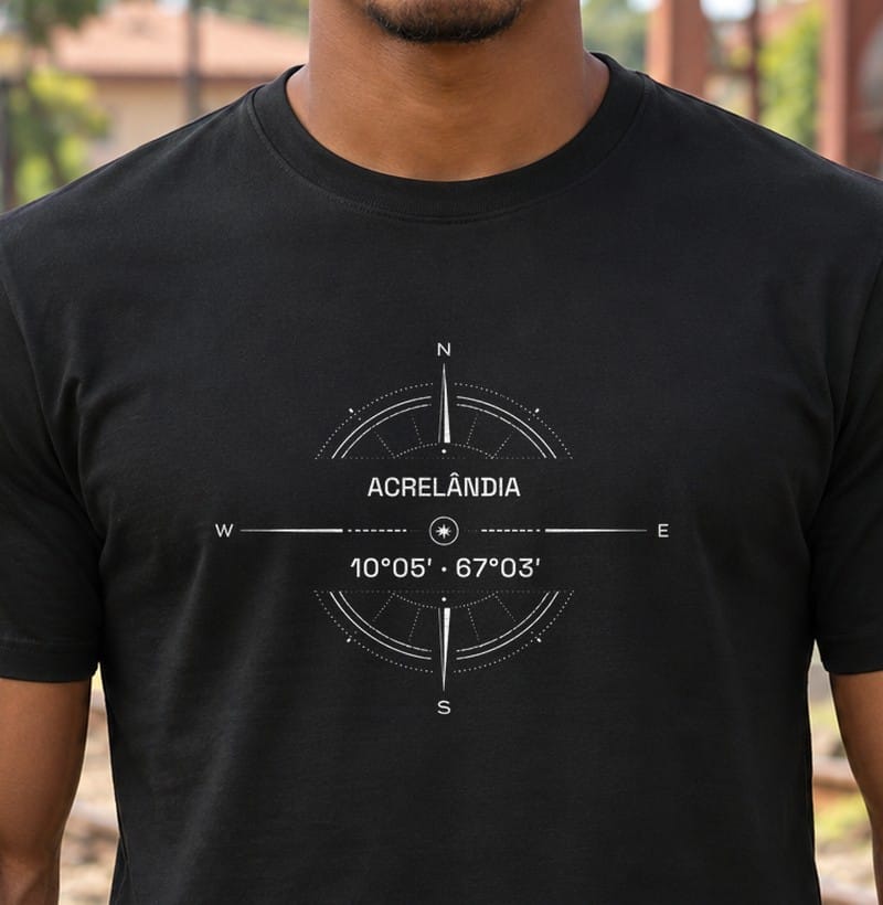 Camiseta Coordenadas de Acrelândia