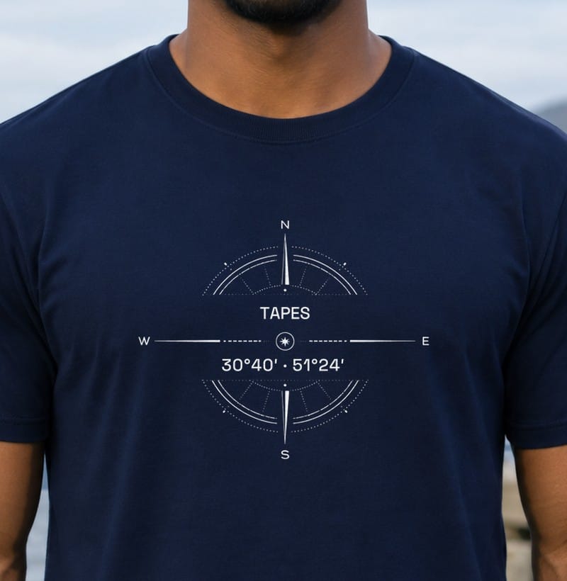 Camiseta Coordenadas de Tapes