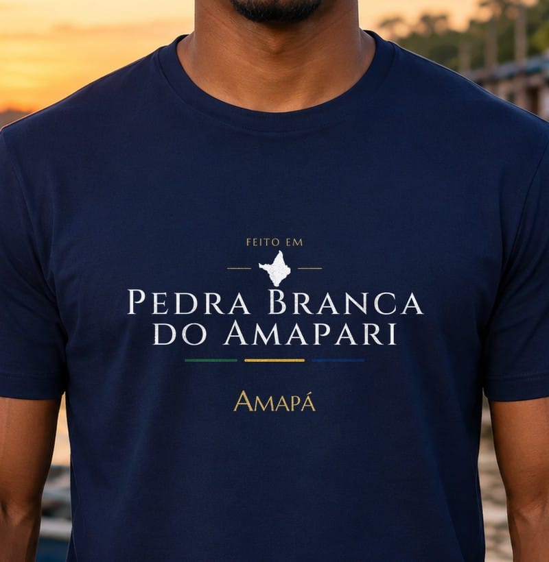 Camiseta Feito em de Pedra Branca do Amapari