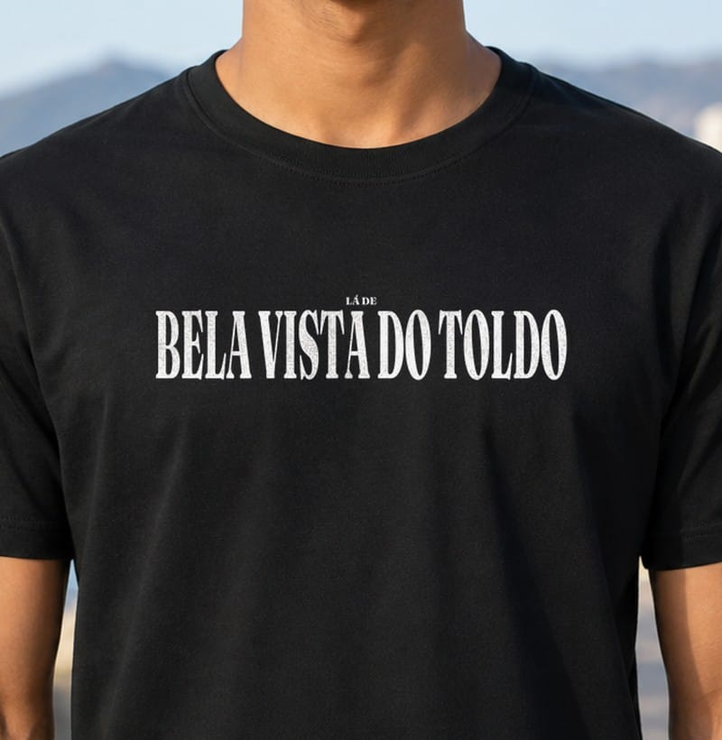Camiseta Tipografia de Bela Vista do Toldo