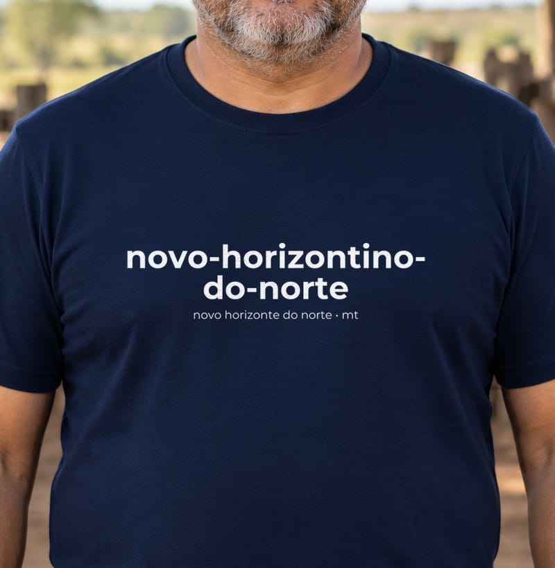 Camiseta Gentílico de Novo Horizonte do Norte