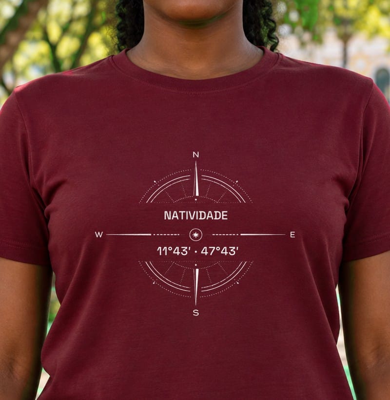 Camiseta Coordenadas de Natividade