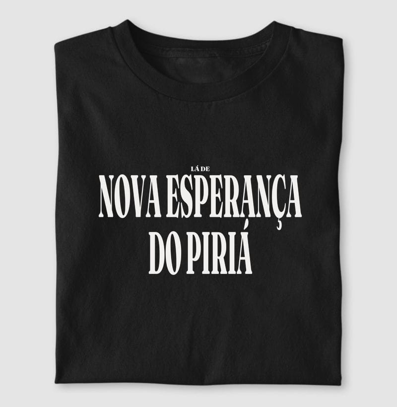 Camiseta Tipografia de Nova Esperança do Piriá