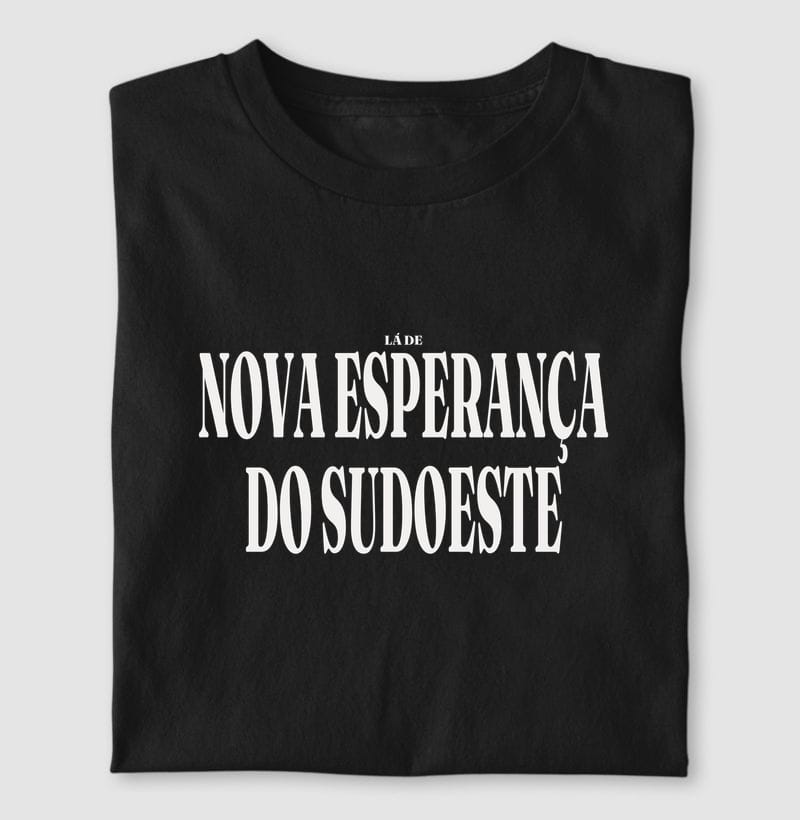 Camiseta Tipografia de Nova Esperança do Sudoeste