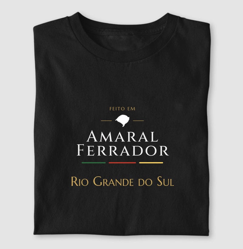 Camiseta Feito em de Amaral Ferrador