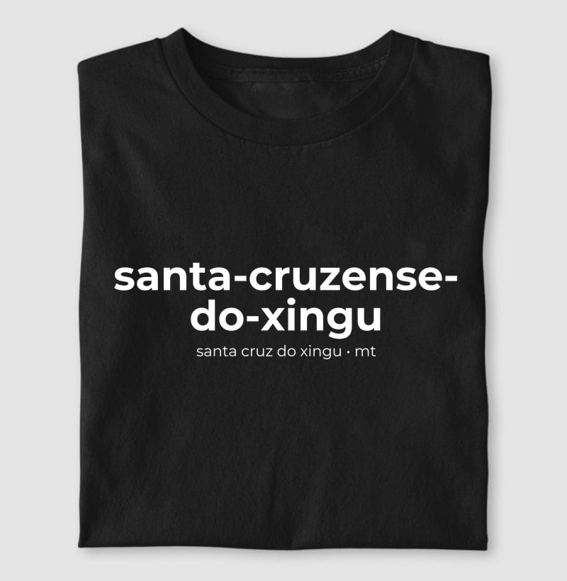Camiseta Gentílico de Santa Cruz do Xingu