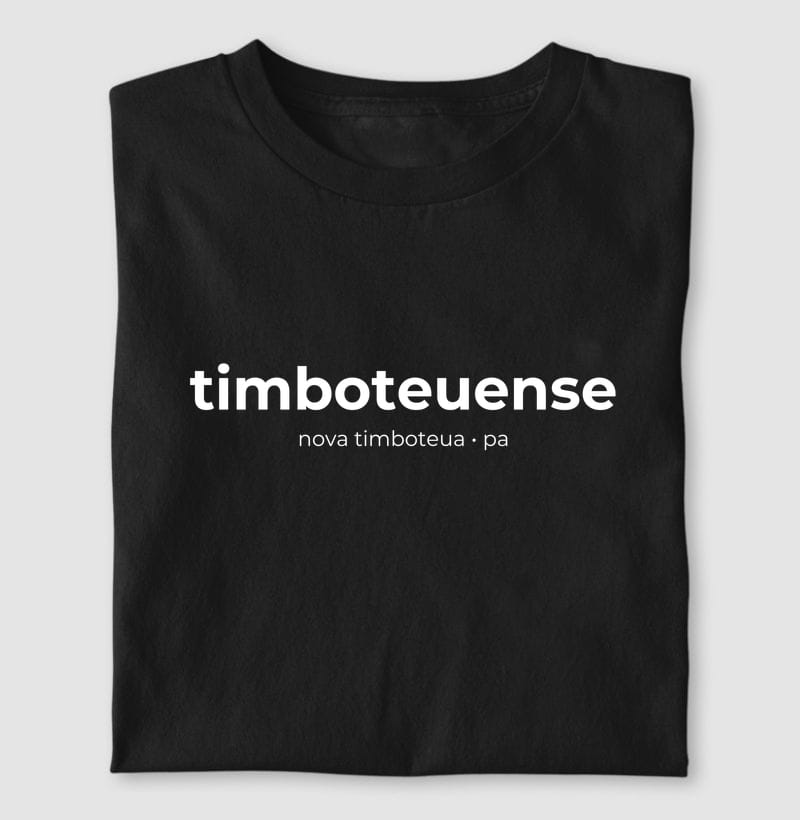 Camiseta Gentílico de Nova Timboteua