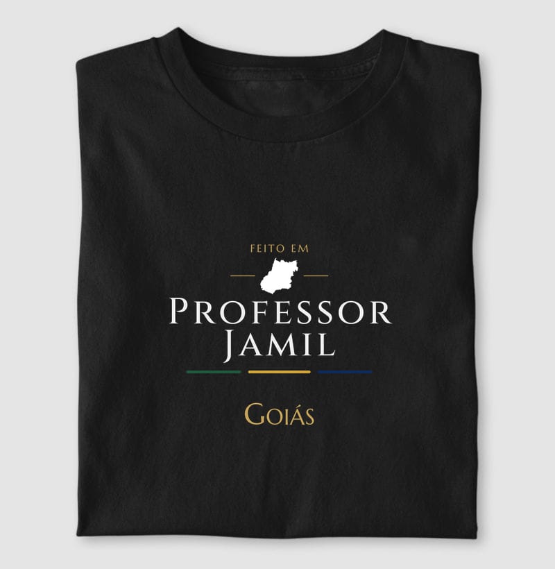Camiseta Feito em de Professor Jamil