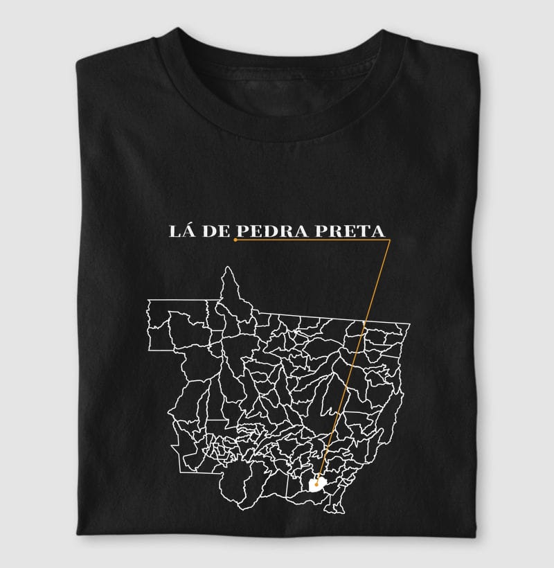 Camiseta Ponto de Origem de Pedra Preta
