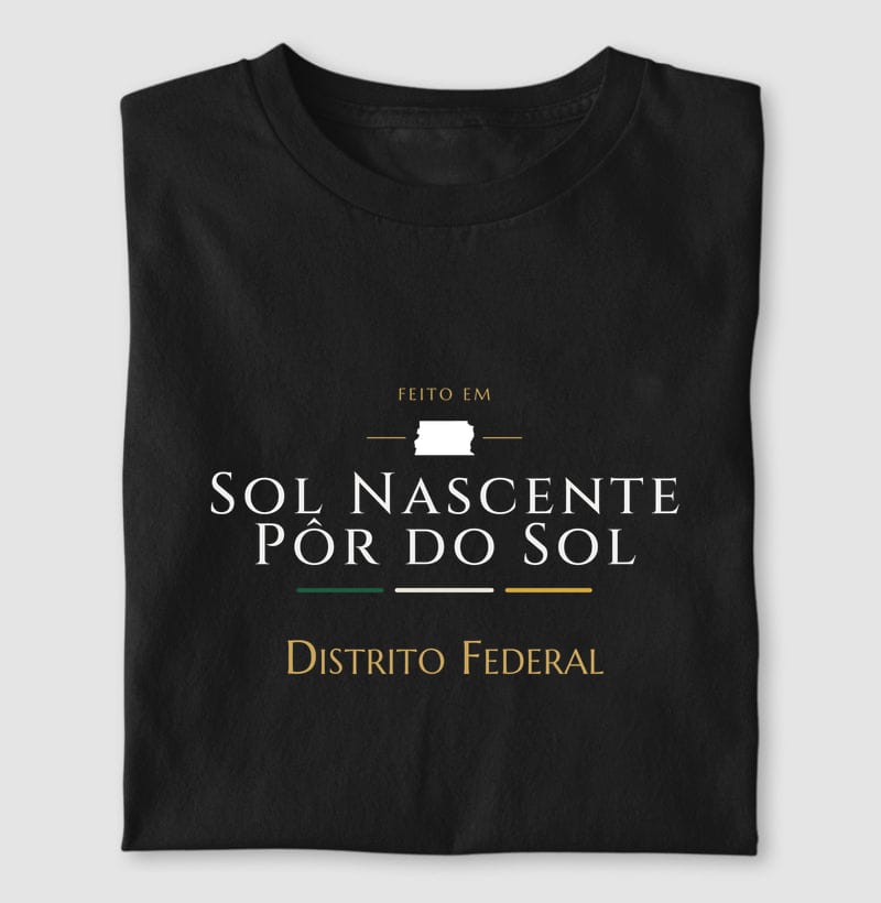 Camiseta Feito em de Sol Nascente/Pôr do Sol