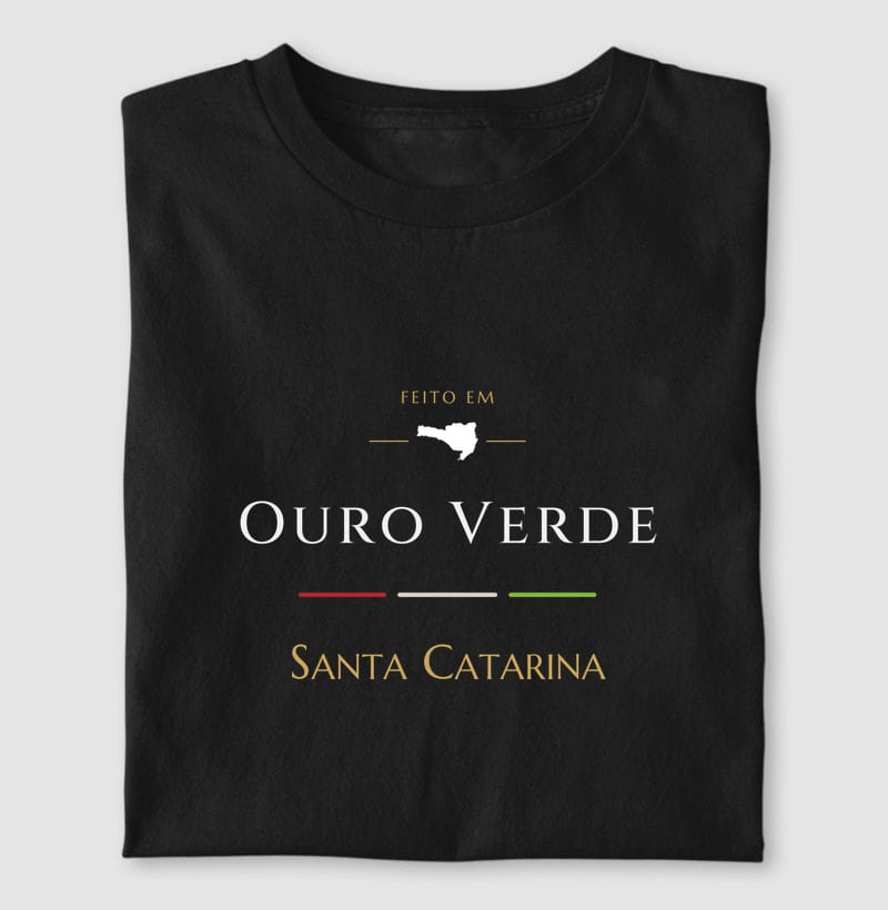 Camiseta Feito em de Ouro Verde