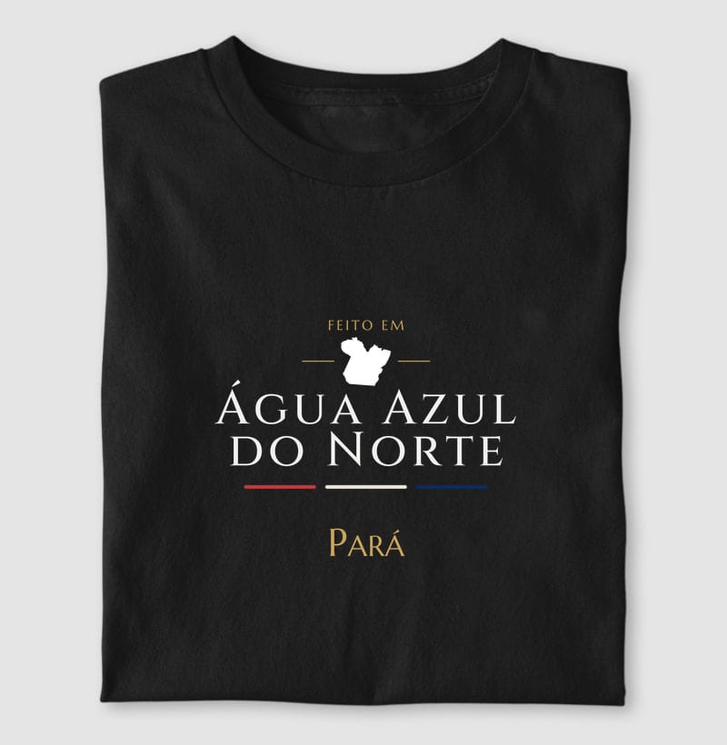 Camiseta Feito em de Água Azul do Norte