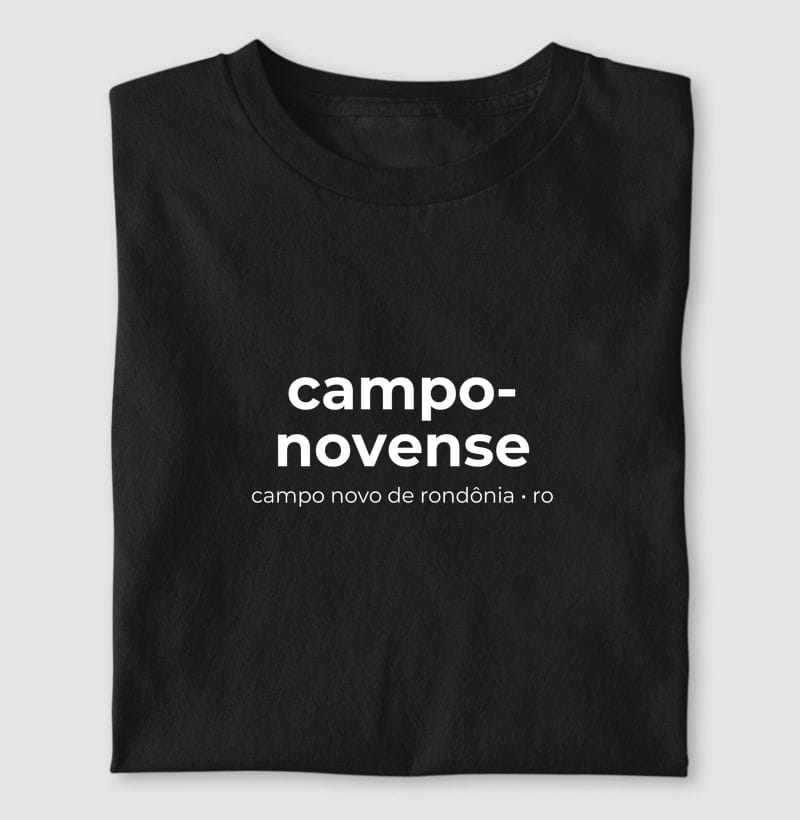 Camiseta Gentílico de Campo Novo de Rondônia