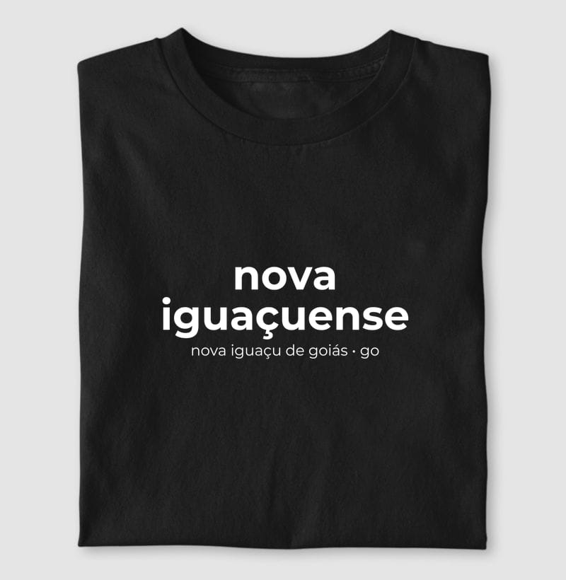 Camiseta Gentílico de Nova Iguaçu de Goiás