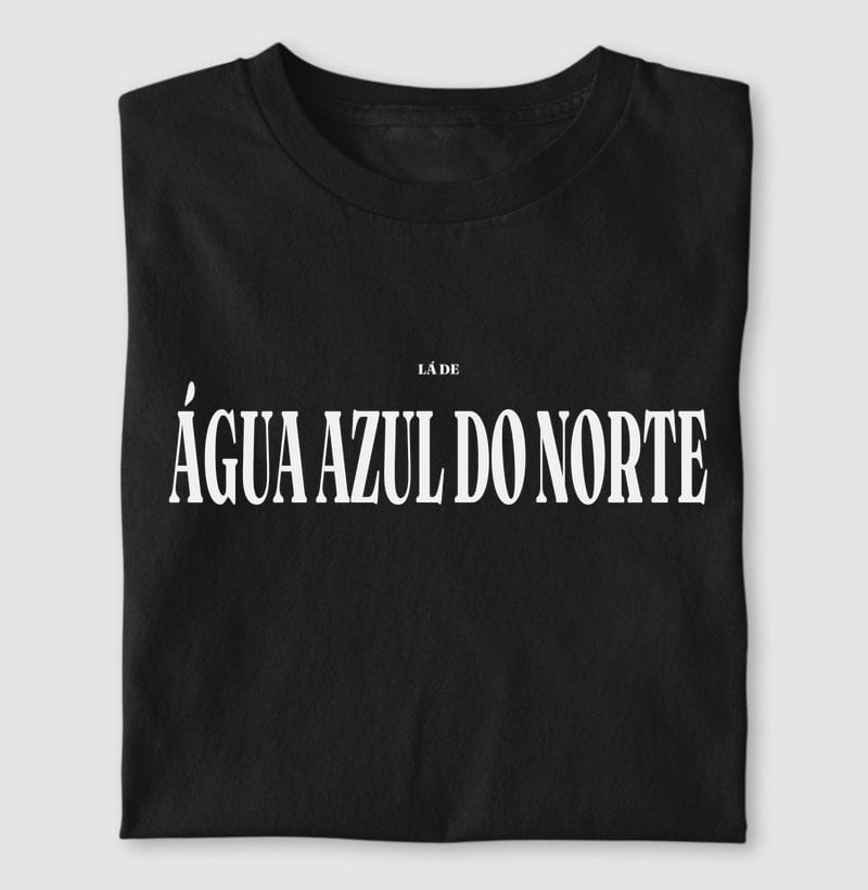 Camiseta Tipografia de Água Azul do Norte