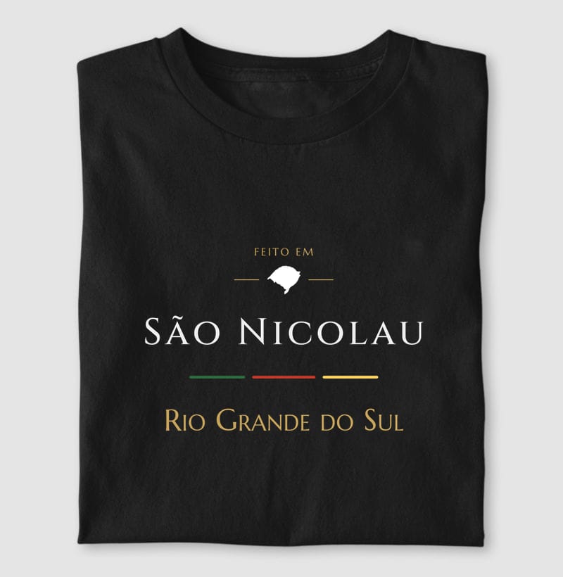 Camiseta Feito em de São Nicolau