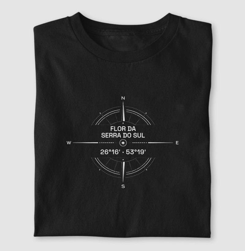 Camiseta Coordenadas de Flor da Serra do Sul