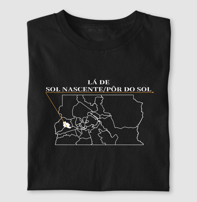 Camiseta Ponto de Origem de Sol Nascente/Pôr do Sol