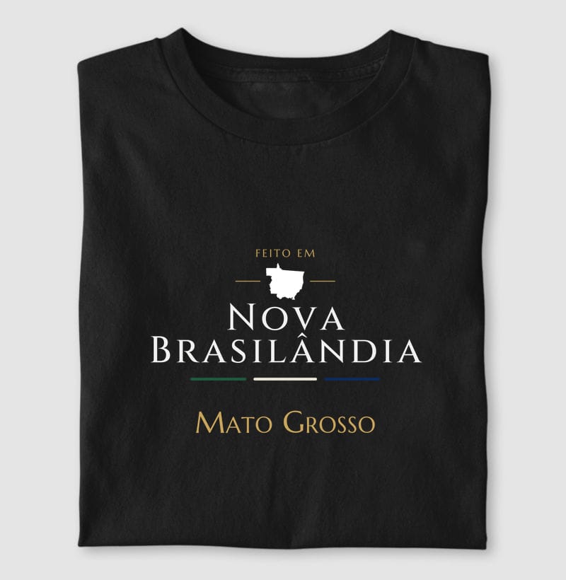 Camiseta Feito em de Nova Brasilândia