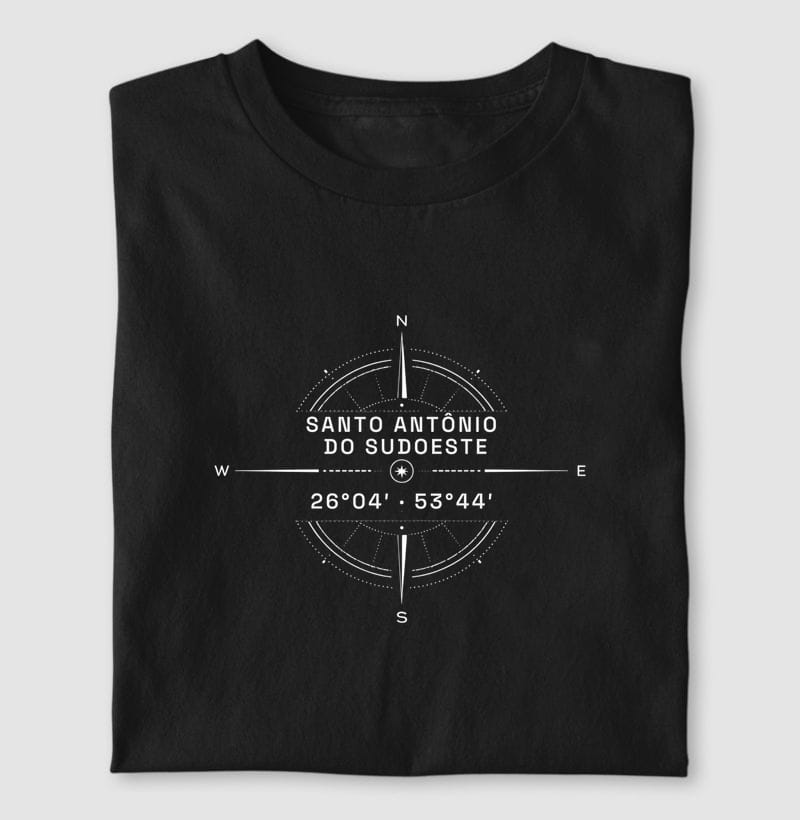 Camiseta Coordenadas de Santo Antônio do Sudoeste