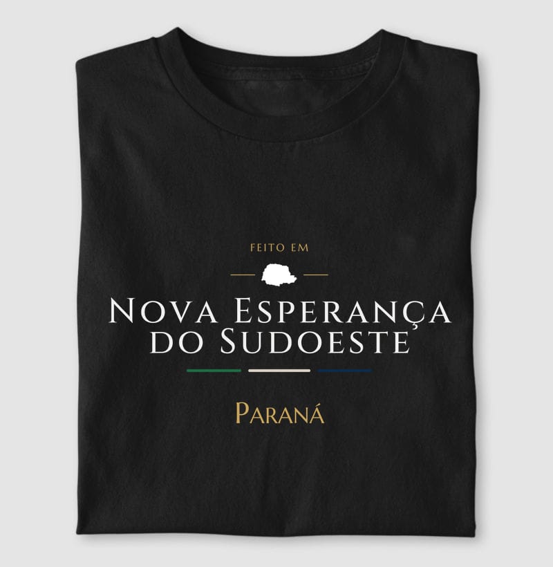Camiseta Feito em de Nova Esperança do Sudoeste