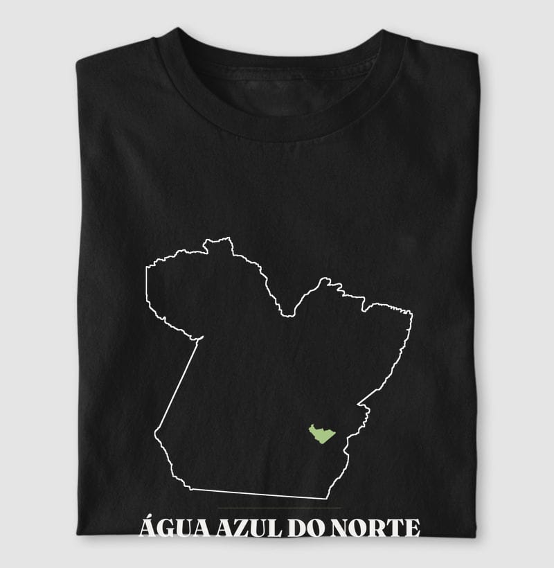 Camiseta Traço de Água Azul do Norte