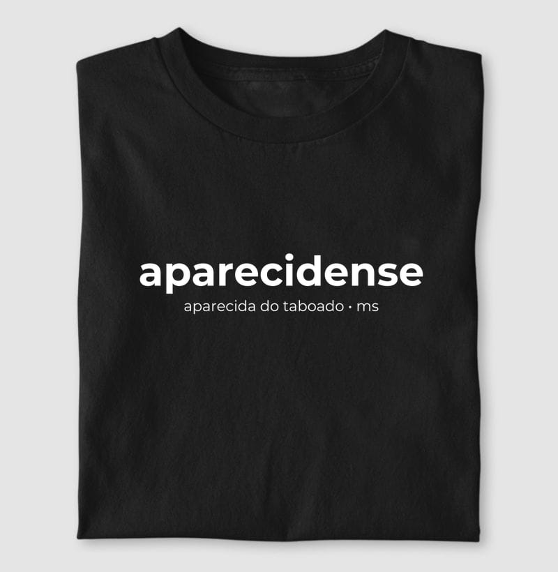 Camiseta Gentílico de Aparecida do Taboado