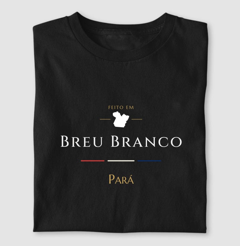 Camiseta Feito em de Breu Branco