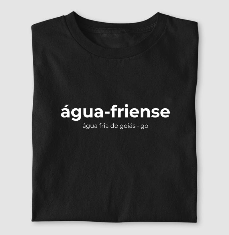 Camiseta Gentílico de Água Fria de Goiás