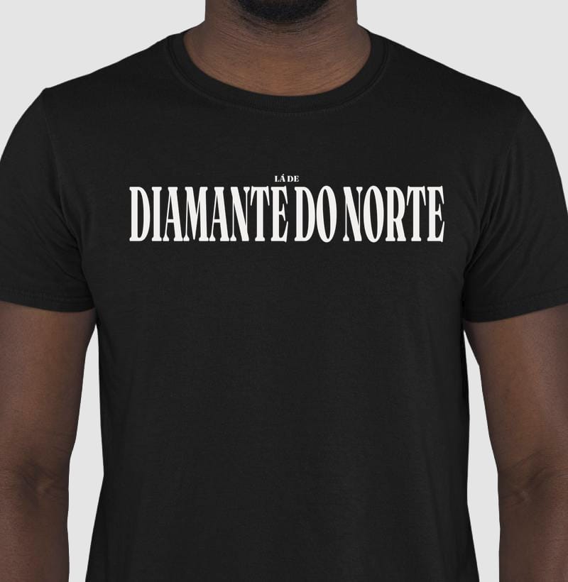 Camiseta Tipografia de Diamante do Norte