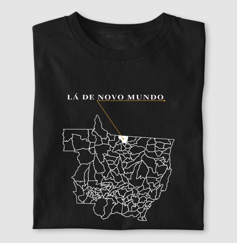 Camiseta Ponto de Origem de Novo Mundo